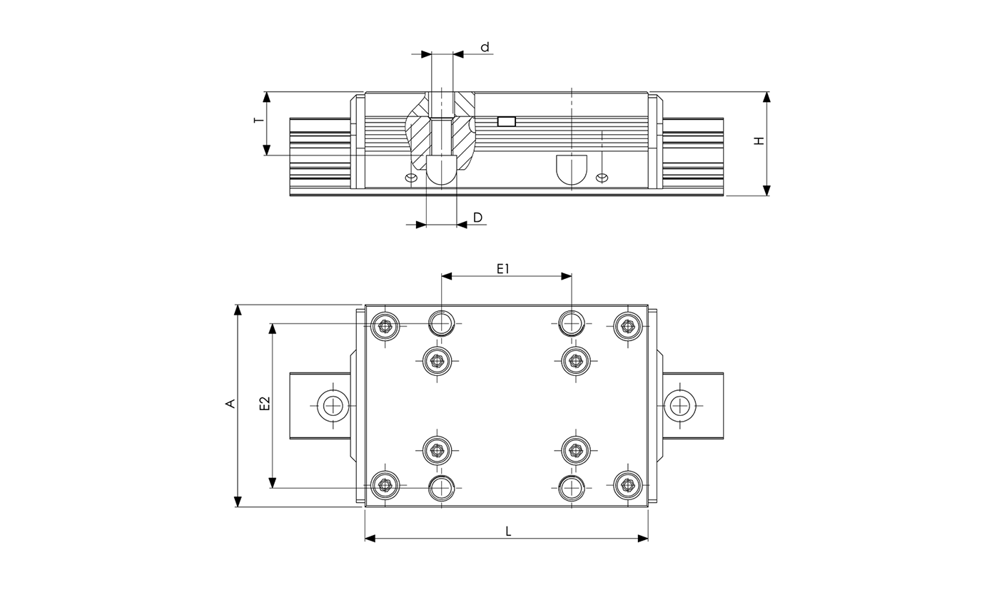 Kassette zur Verschraubung von unten