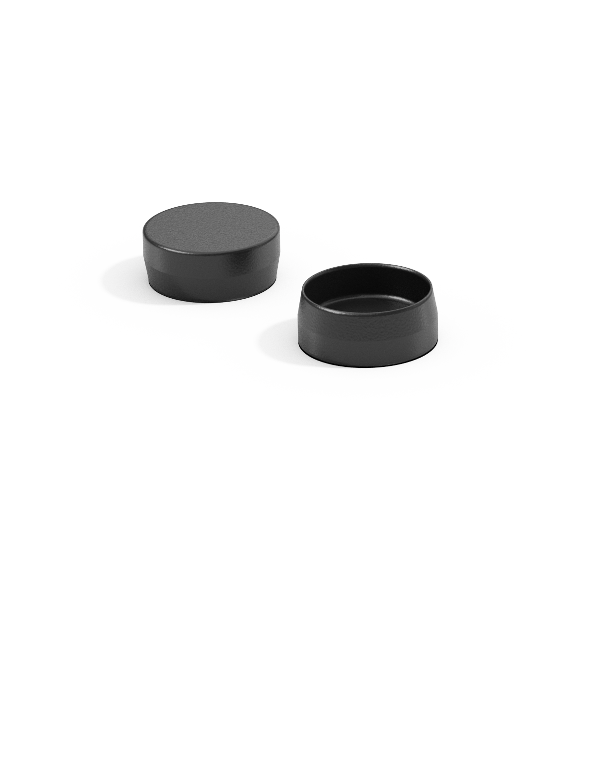 Plastic covers for bore holes of guide rails